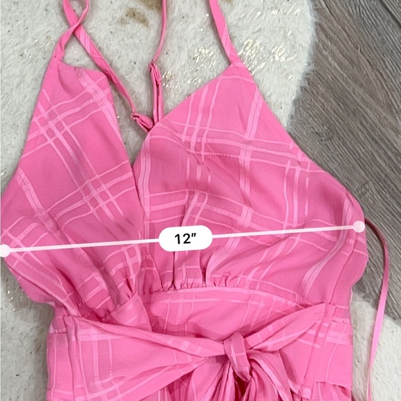 Pink Lily delightfully in love hot pink romper - Picture 3 of 6